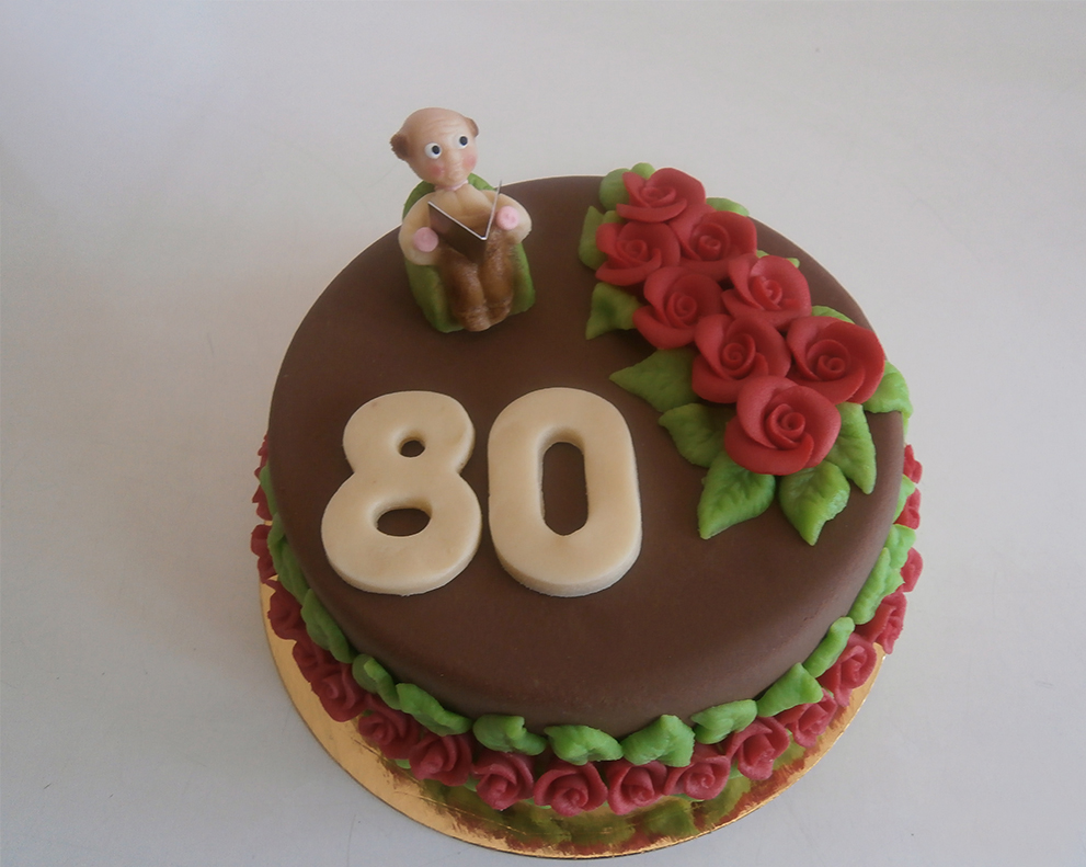 Marcipánový dort - 80 let